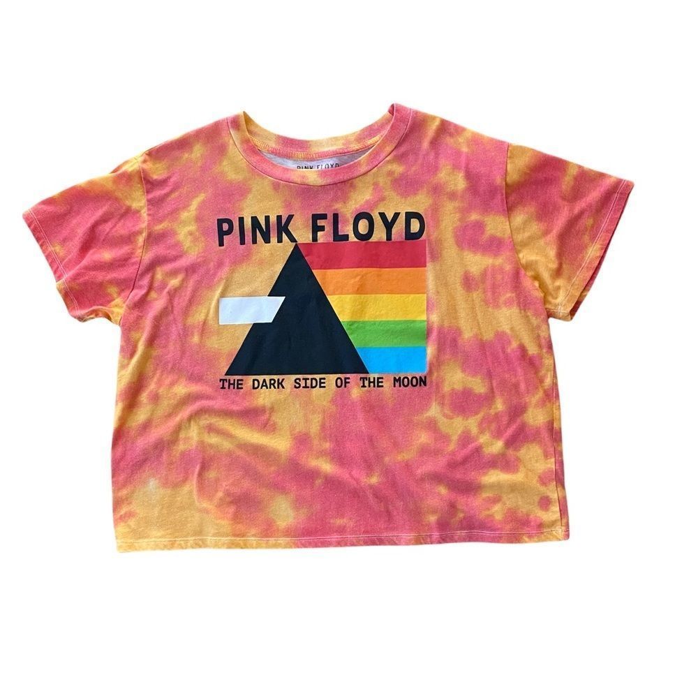Pink Floyd tie dye cropped tee 2X